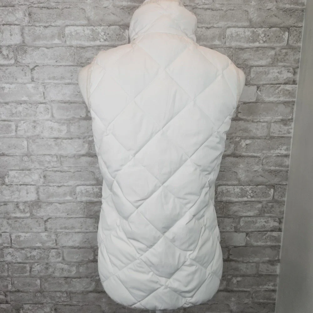 J. Crew Vest Quilted White Diamond Pattern Puffer Classic XXS